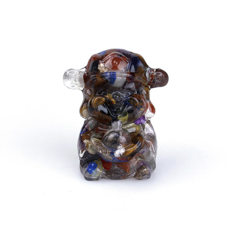 Buddha Stones富の神 アメジスト クリスタル 樹脂 エネルギー幸運繁栄ホームデコレーション - 雑石 5.6*4.7*3.5cm - image 31