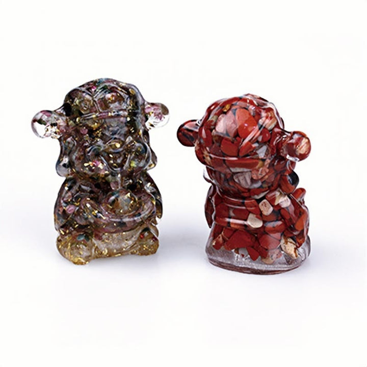 Buddha Stones富の神 アメジスト クリスタル 樹脂 エネルギー幸運繁栄ホームデコレーション - image 27