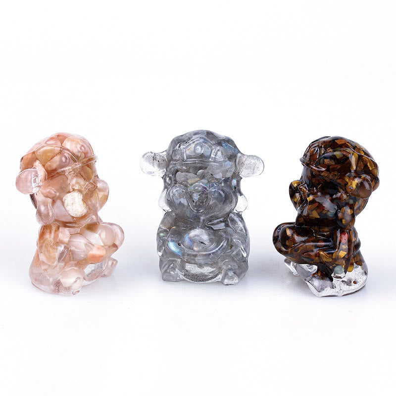 Buddha Stones富の神 アメジスト クリスタル 樹脂 エネルギー幸運繁栄ホームデコレーション - image 24