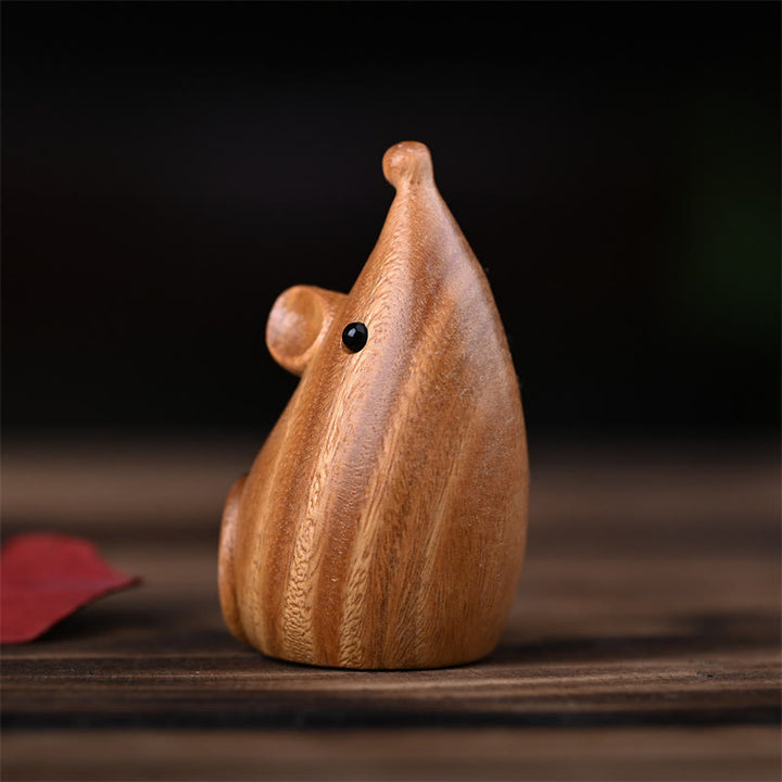 Buddha Stones小さな猫 マウス グリーンサンダルウッド アフリカンレッドローズウッド 平和 ホームデコレーション - image 17