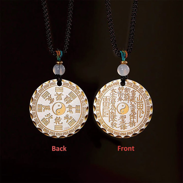 Buddha Stones石山の幽霊がお金を使う陰陽八卦デザイン銅ハーモニーネックレスペンダント - image 8