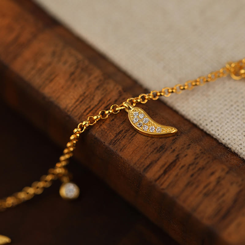 Buddha Stones925スターリングシルバー ジルコン リトルペッパーチャーム プロテクションアンクレット - image 6