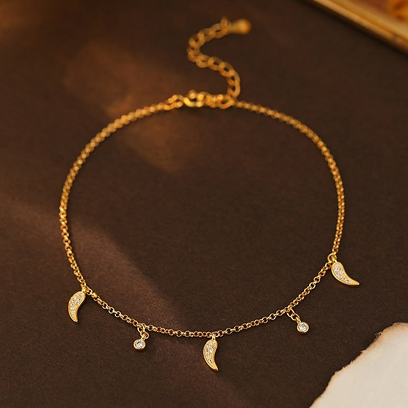 Buddha Stones925スターリングシルバー ジルコン リトルペッパーチャーム プロテクションアンクレット - image 2