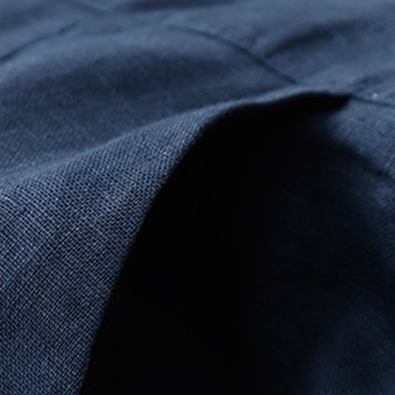 Buddha Stones夏 カジュアル シンプルデザイン リネン レディース ワイドレッグパンツ ジッパーポケット付き - image 58