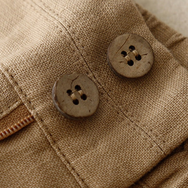 Buddha Stones夏 カジュアル シンプルデザイン リネン レディース ワイドレッグパンツ ジッパーポケット付き - image 39