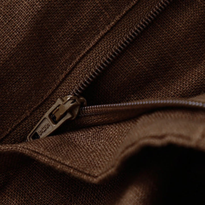 Buddha Stones夏 カジュアル シンプルデザイン リネン レディース ワイドレッグパンツ ジッパーポケット付き - image 64