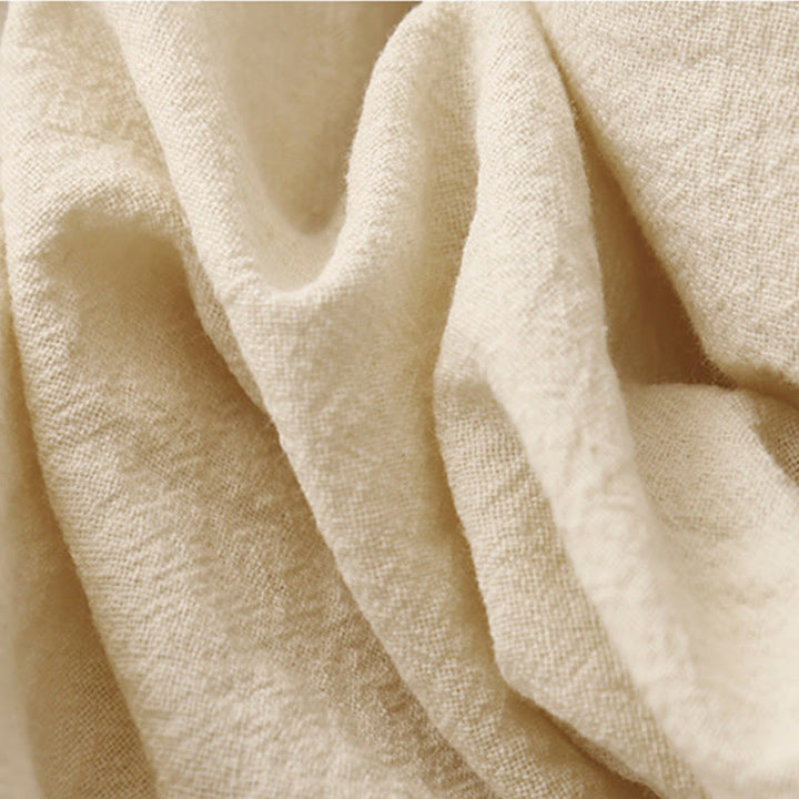 Buddha Stonesカジュアル シンプルデザイン ドローストリング スプリットコットンリネン レディース ワイドレッグパンツ ポケット付き - image 11