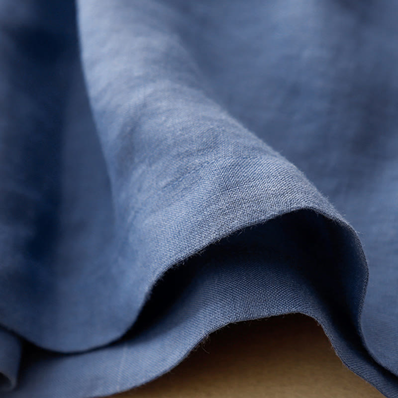 Buddha Stones夏 カジュアル 刺繍 花柄 プリーツ ジッパーボタン コットンリネン レディース ショートパンツ ポケット付き - image 2