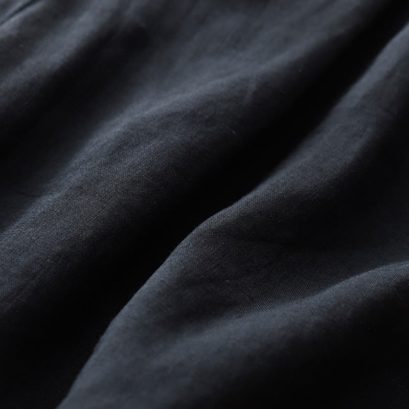 Buddha Stones夏 カジュアル 刺繍 花柄 プリーツ ジッパーボタン コットンリネン レディース ショートパンツ ポケット付き - image 19