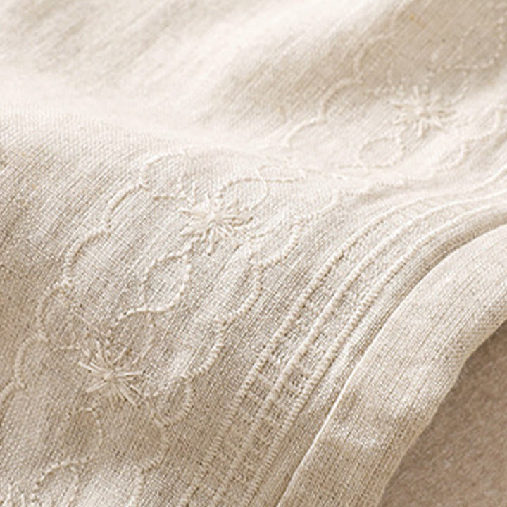 Buddha Stonesカジュアル 花柄 刺繍 ドローストリング コットンリネン レディース ショートパンツ ポケット付き - image 14