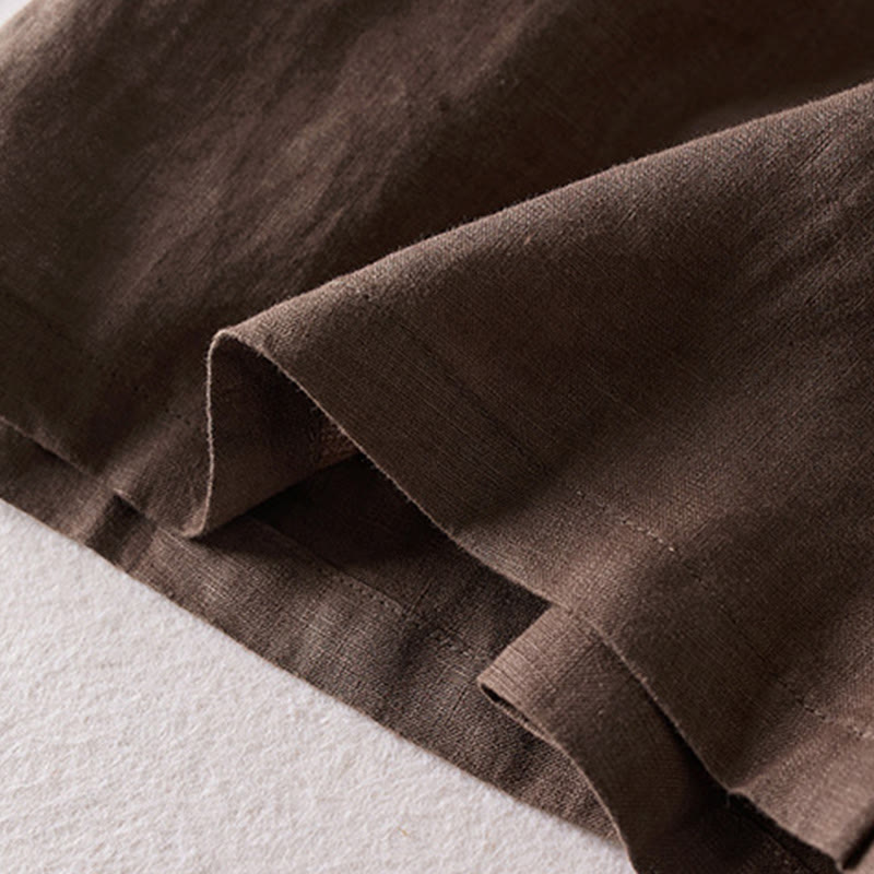 Buddha Stones夏 デイリー シンプル シワ加工 コットンリネン レディース ショートパンツ ポケット付き - image 27