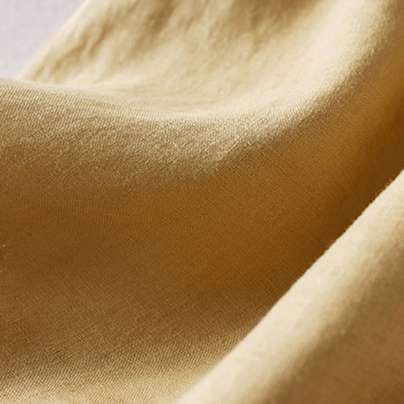 Buddha Stones夏 デイリー シンプル シワ加工 コットンリネン レディース ショートパンツ ポケット付き - image 33