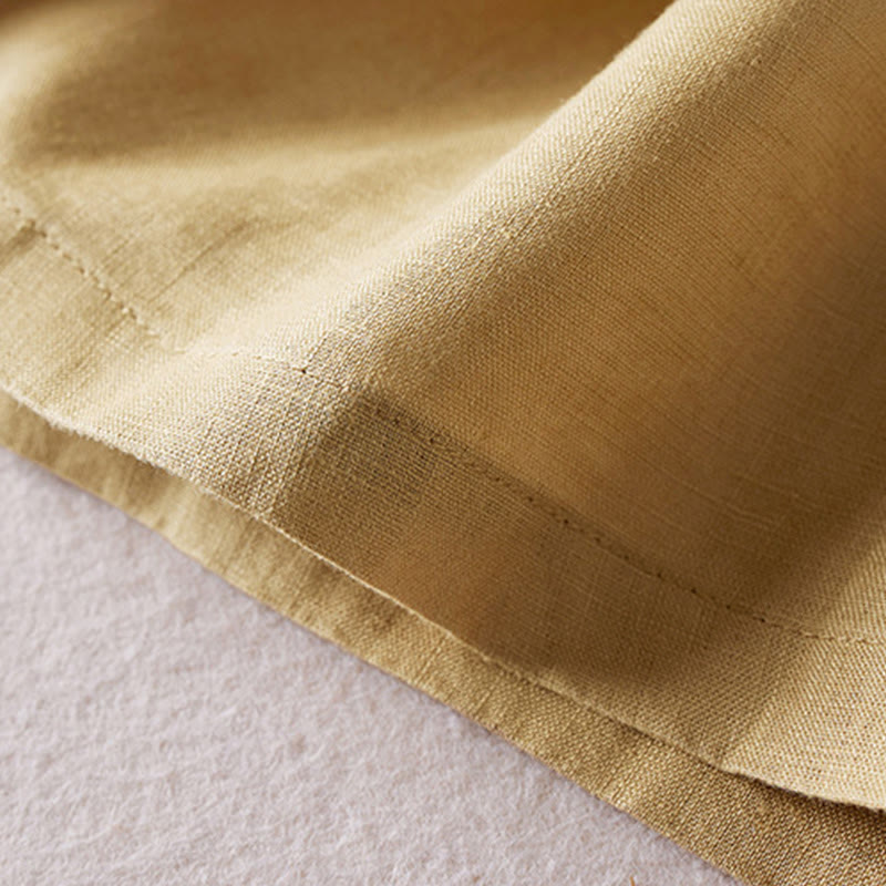 Buddha Stones夏 デイリー シンプル シワ加工 コットンリネン レディース ショートパンツ ポケット付き - image 34