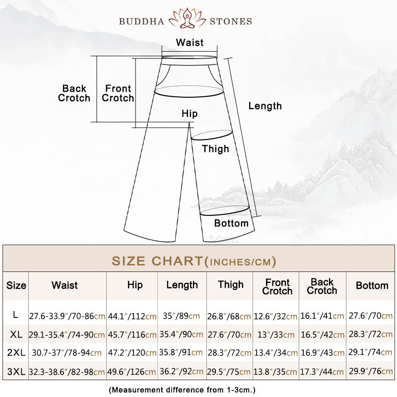 Buddha Stonesカジュアル 無地 コットンリネン レディース ワイドレッグパンツ ポケット付き - image 6