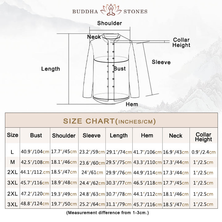 Buddha Stones無地唐装 伝統的フリース裏地ユニフォーム 長袖トップスパンツ メンズセット - image 5