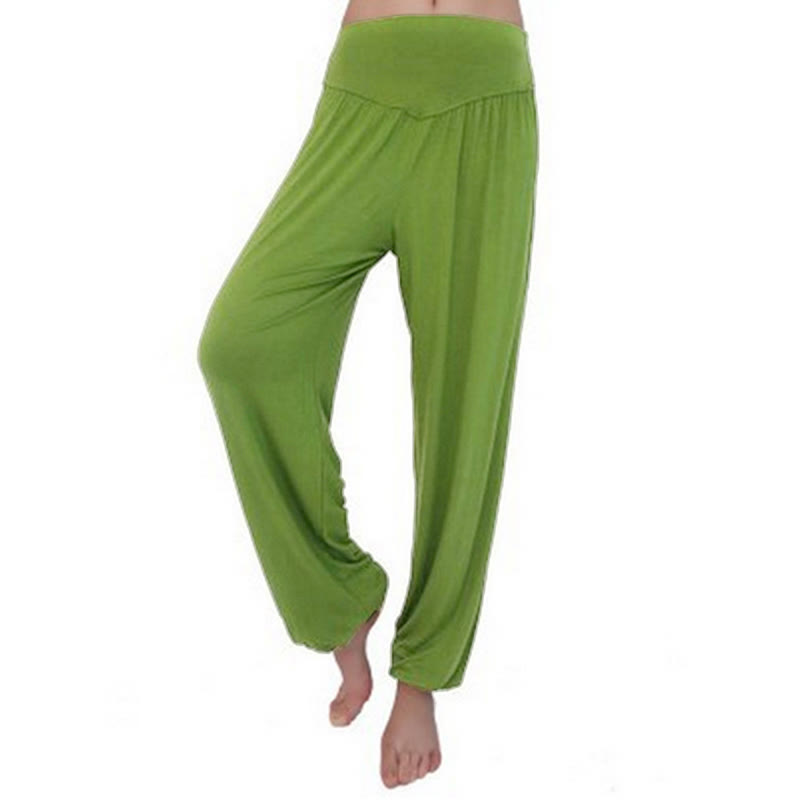 Buddha Stones無地 ヨガ ダンス ロング ハーレム パンツ - アーミーグリーン - US14、 UK/AU18、 EU46 (3XL) - image 7