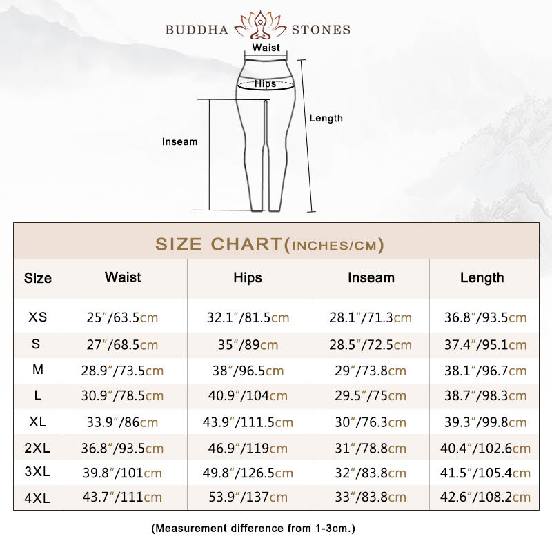 Buddha Stonesと黄金の縁起の良い雲の波模様プリントのジムレギンス レディース ヨガパンツ - image 8