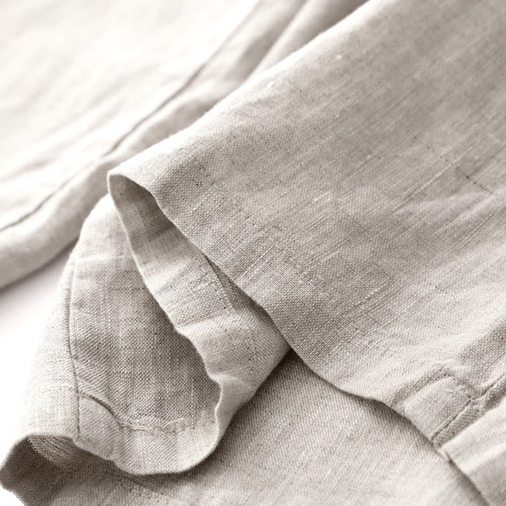 Buddha Stones夏 無地 アンクル丈 ドローストリング コットンリネン レディース ワイドレッグパンツ ポケット ジッパー付き - image 17