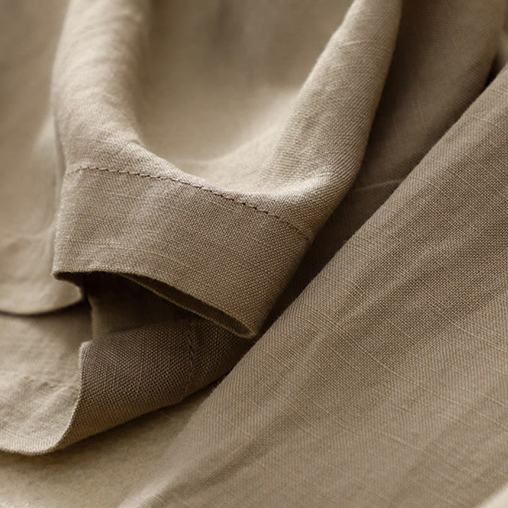 Buddha Stones夏 無地 7-8丈 コットンリネン レディース ワイドレッグパンツ ポケット付き ジッパー付き - image 12