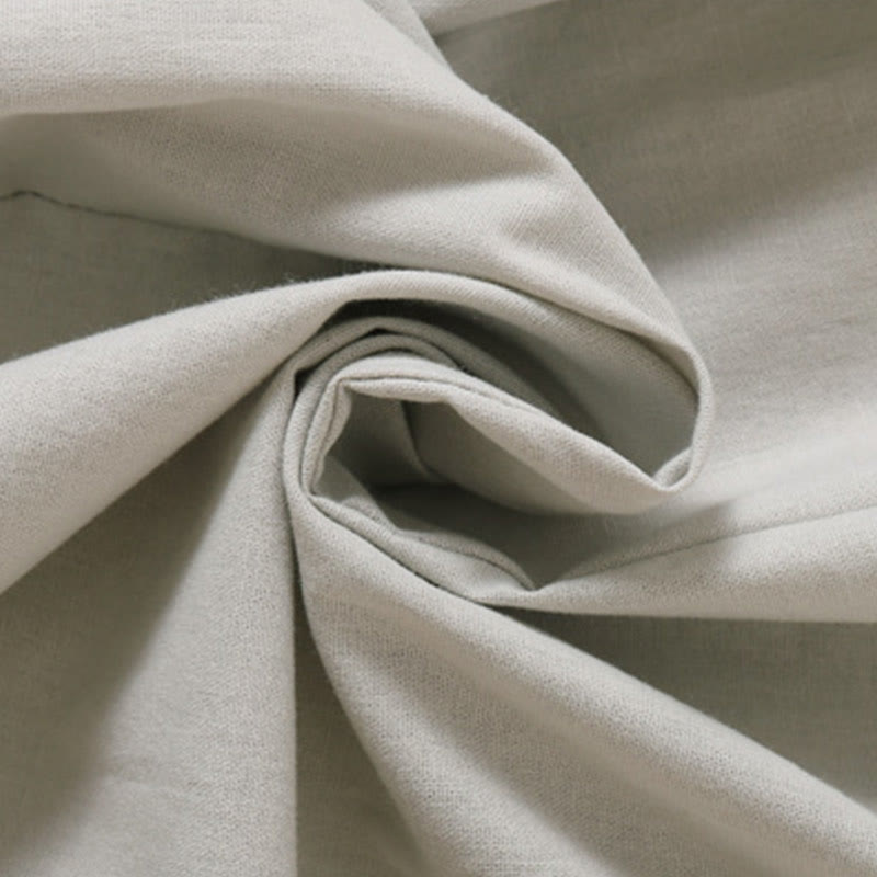 Buddha Stonesサマーボタンデザイン 半袖 コットンリネン ミディドレス ポケット付き - image 16