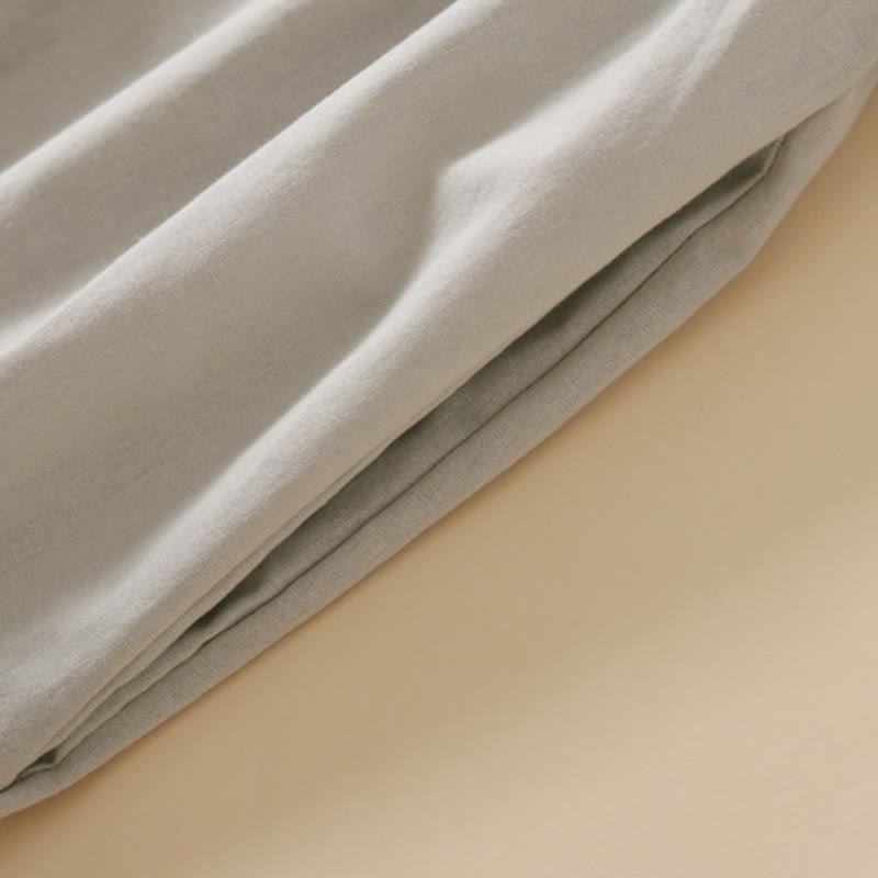 Buddha Stonesサマーボタンデザイン 半袖 コットンリネン ミディドレス ポケット付き - image 12