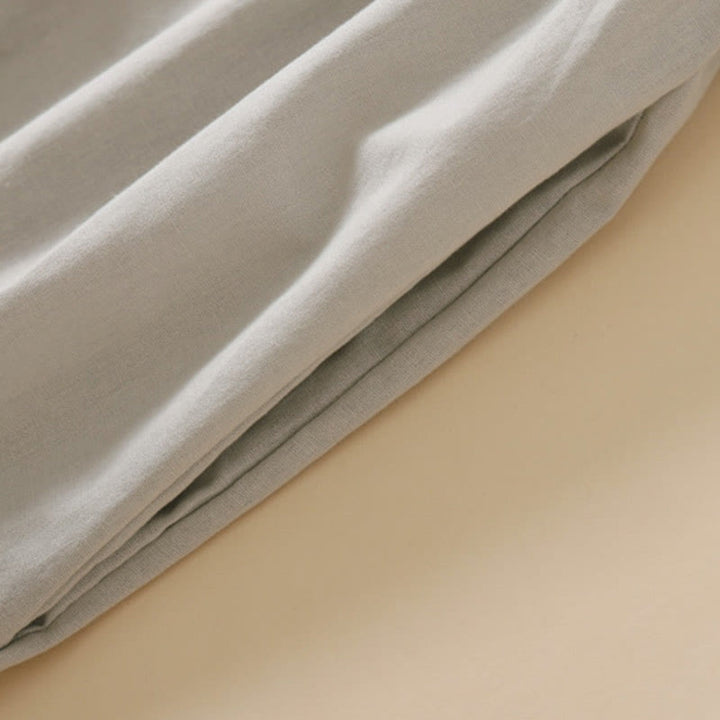 Buddha Stonesサマーボタンデザイン 半袖 コットンリネン ミディドレス ポケット付き - image 12