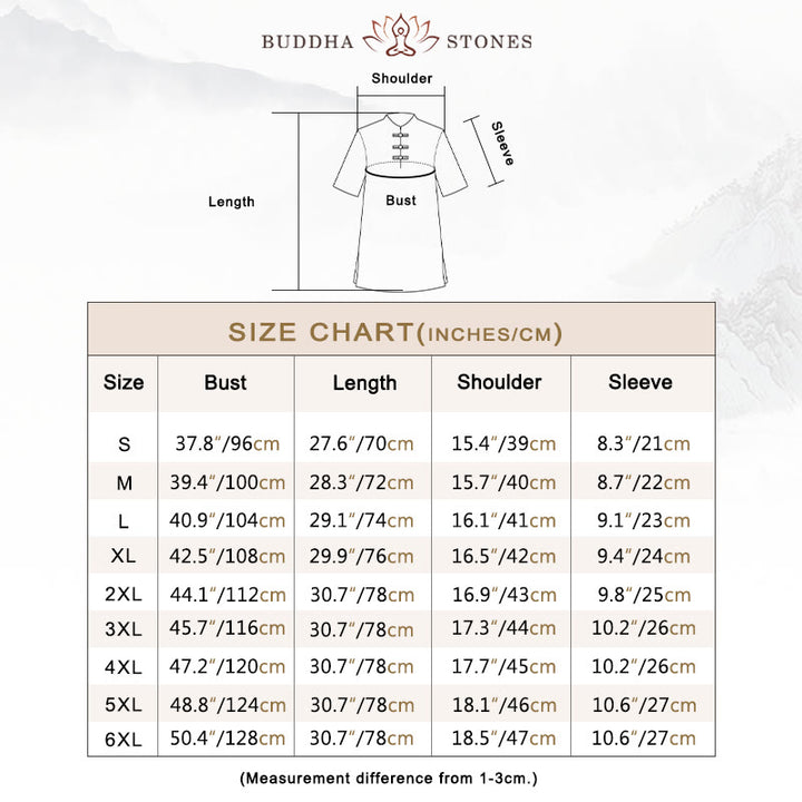 Buddha Stones 2点セット レディース 半袖シャツ トップス Tシャツ パンツ 瞑想 禅 太極拳 コットンリネン 衣類セット - image 3