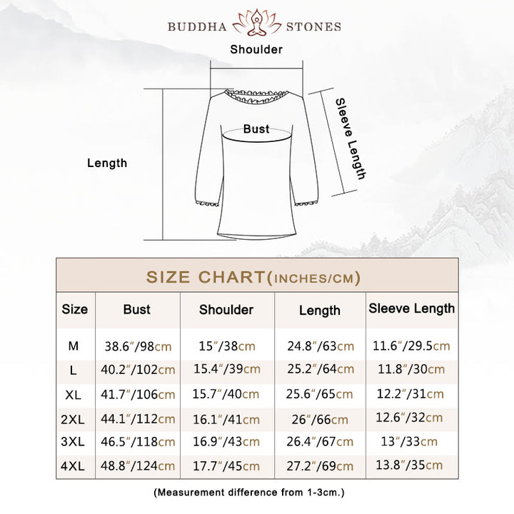 Buddha Stonesレディース フラワー刺繍デザイン クルーネック Tシャツ - image 5