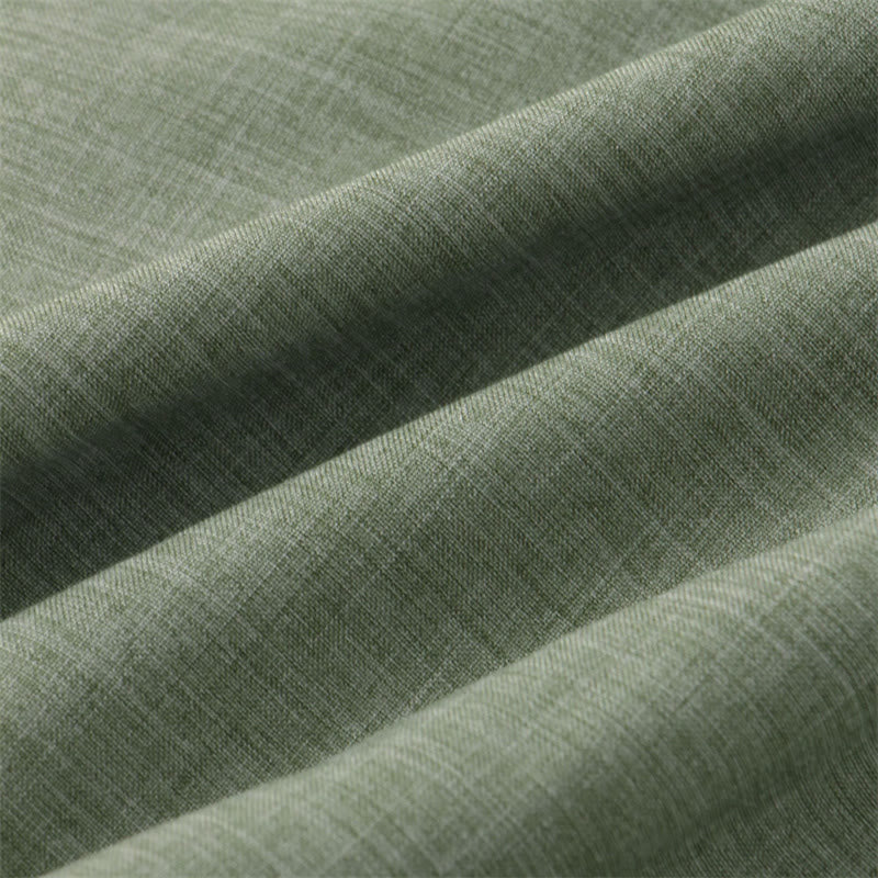 Buddha Stones夏 メンズ ボタン プレーン 半袖 コットンシャツ ポケット付き - image 6