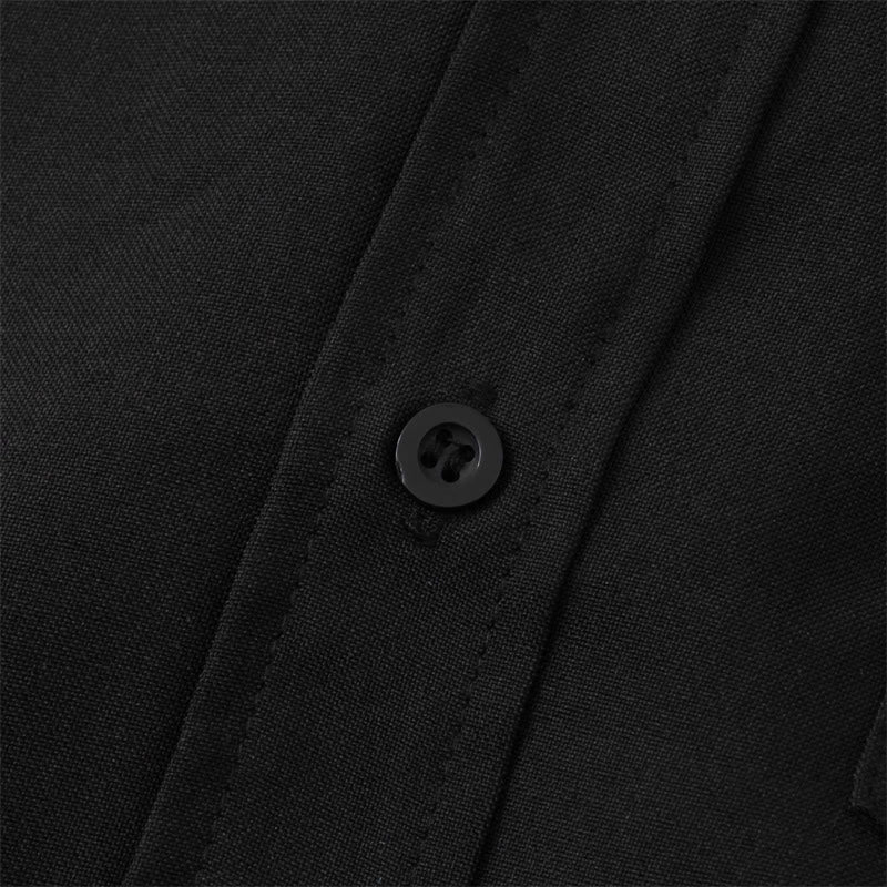 Buddha Stones夏 メンズ ボタン プレーン 半袖 コットンシャツ ポケット付き - image 11