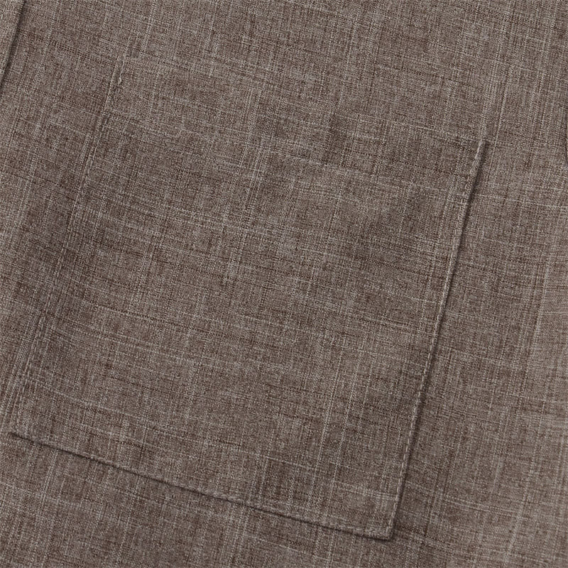 Buddha Stones夏 メンズ ボタン プレーン 半袖 コットンシャツ ポケット付き - image 40