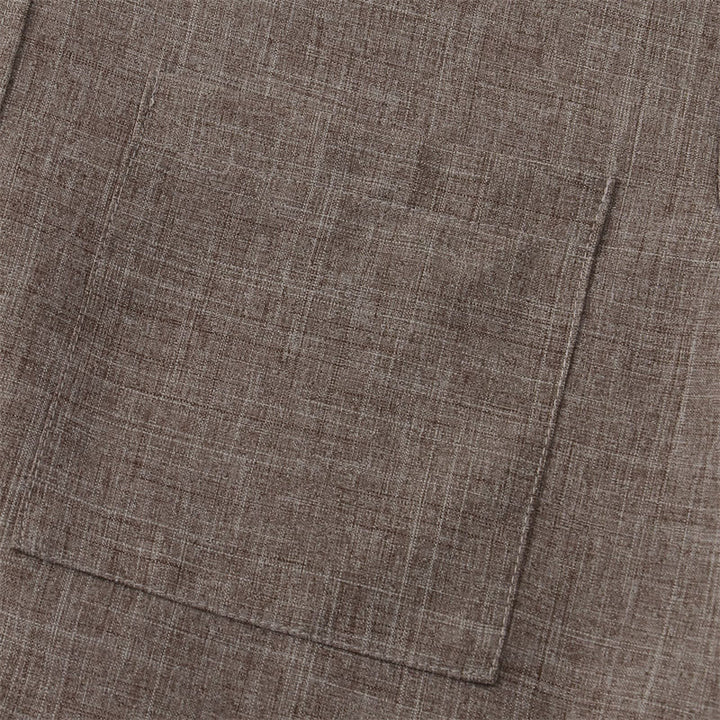 Buddha Stones夏 メンズ ボタン プレーン 半袖 コットンシャツ ポケット付き - image 40