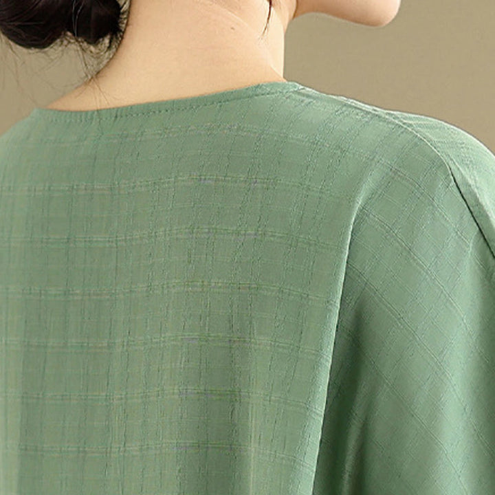Buddha Stonesカジュアル 無地 半袖 半ボタン レディース Tシャツ - image 20