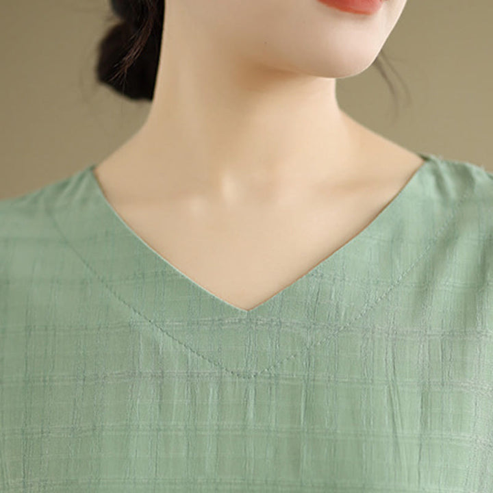 Buddha Stonesカジュアル 無地 半袖 半ボタン レディース Tシャツ - image 19