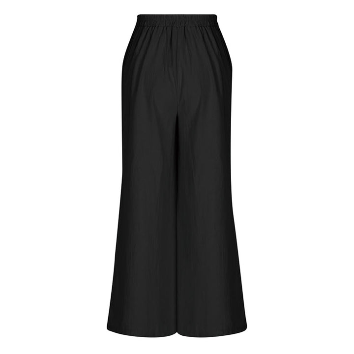 Buddha Stonesレトロ カジュアル ハイウエスト コットン レディース ワイドレッグパンツ ポケット付き - image 5