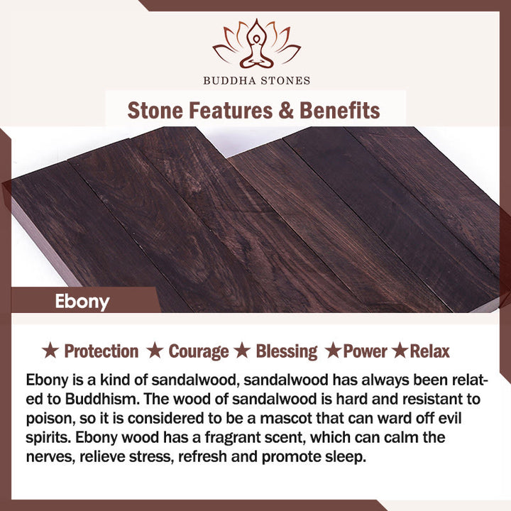 Buddha Stones黒檀 吉兆 雲珠 タッセル 守護 ヘアピン