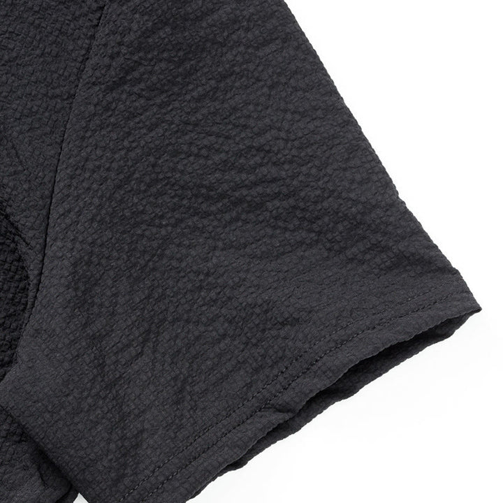 Buddha Stones無地ポロ チェック柄 ハーフボタン メンズ 半袖シャツ - image 15