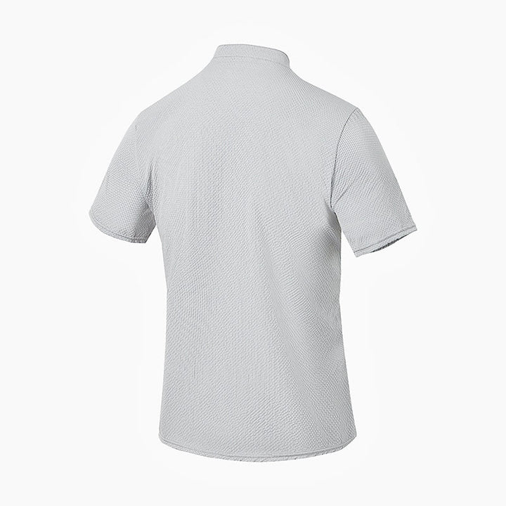 Buddha Stones無地ポロ チェック柄 ハーフボタン メンズ 半袖シャツ - image 22