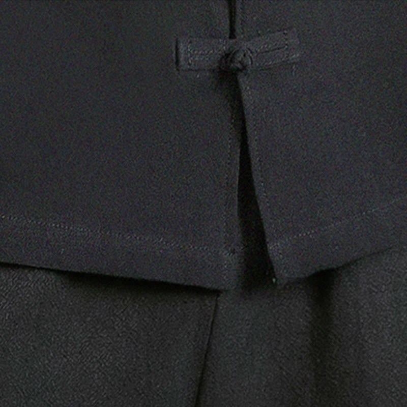 Buddha Stones唐装カエルボタン鶴刺繍長袖コットンメンズシャツ - image 27