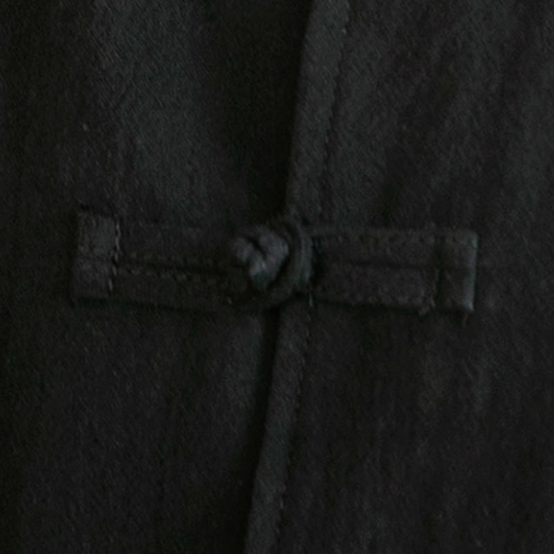 Buddha Stones唐装カエルボタン鶴刺繍長袖コットンメンズシャツ - image 25