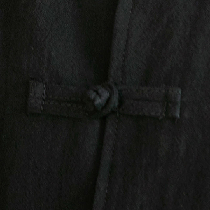 Buddha Stones唐装カエルボタン鶴刺繍長袖コットンメンズシャツ - image 25