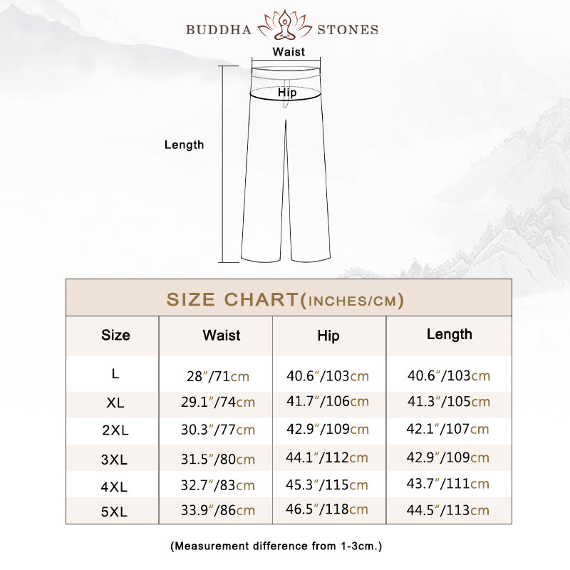 Buddha Stones無地コットンコーデュロイメンズワイドレッグパンツ（ポケット付き） - image 3