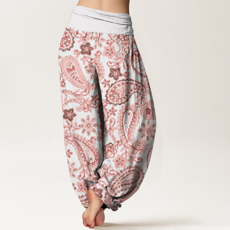 Buddha Stonesコットン カジュアル ペイズリー柄 レディース 伸縮性ウエスト ハーレムパンツ - image 6