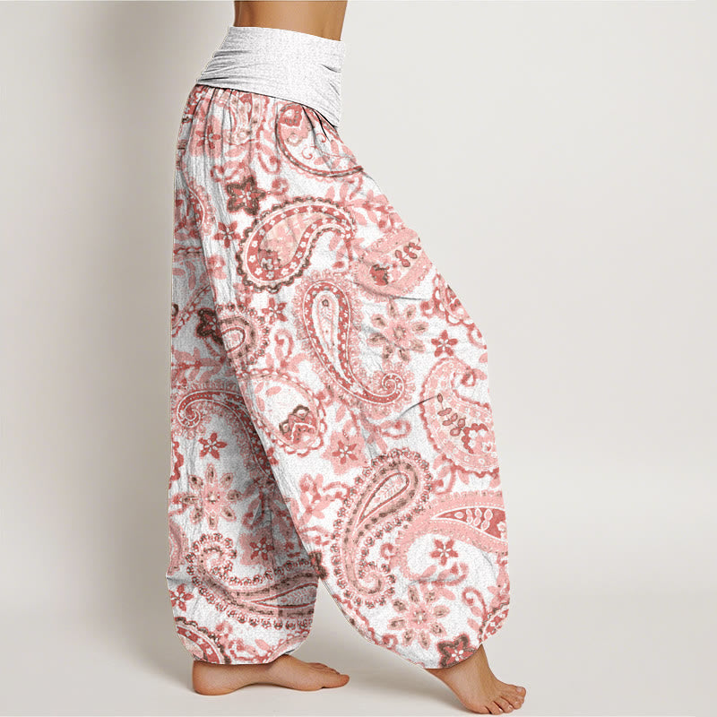Buddha Stonesコットン カジュアル ペイズリー柄 レディース 伸縮性ウエスト ハーレムパンツ - image 5