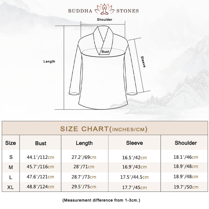 Buddha Stones 2点 Vネック 七分袖 シャツ トップ パンツ 瞑想 禅 太極拳 コットン リネン 衣類 レディース セット - image 3