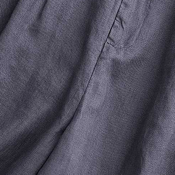 Buddha Stones夏 カジュアル 無地 ジッパーボタン アクリルファイバー カエルボタン レディース ショートパンツ ポケット付き - image 10