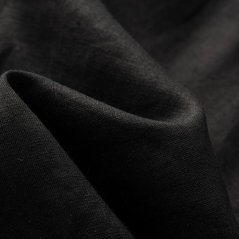 Buddha Stones夏 カジュアル 無地 ジッパーボタン コットンリネン レディース ショートパンツ ポケット付き - image 14