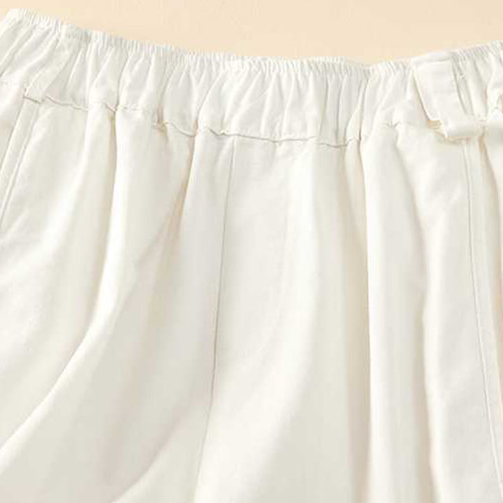 Buddha Stones夏 カジュアル ゆったり 無地 コットン レディース ショートパンツ ポケット付き - image 16