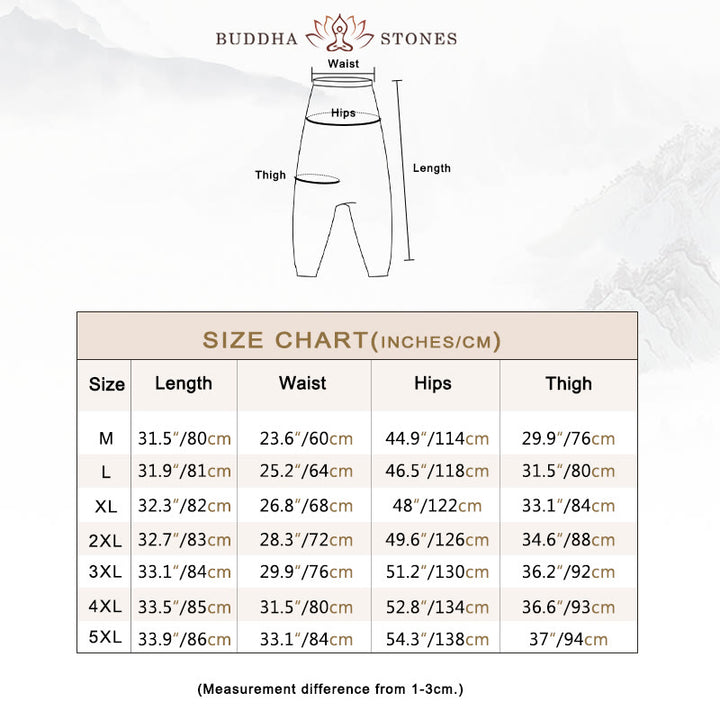 Buddha Stonesエレファント ブラウン ブラック プリント コットン メンズ ロング クロップド ハーレムパンツ ポケット付き - image 10