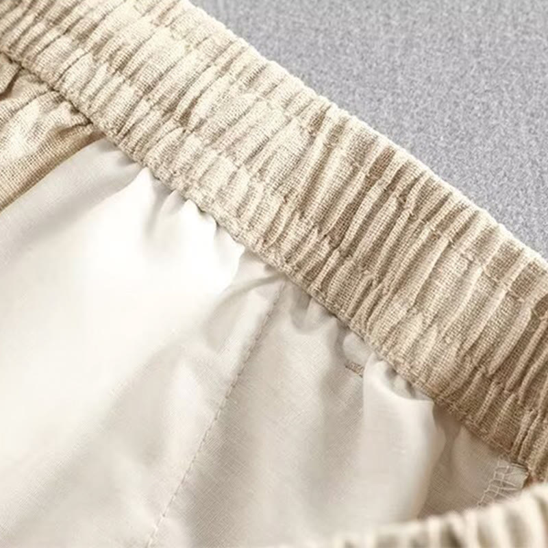 Buddha Stonesドローストリング 伸縮性ウエスト コットン メンズ ショートパンツ ポケット付き - image 16